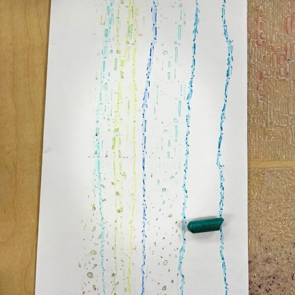 Vintage handmade cross stitch rose pendant on gold rope chain - Picture 2 of 9